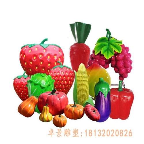玻璃鋼仿真卡通蔬菜水果雕塑的藝術(shù)與生產(chǎn) 吉安樹脂雕塑廠的多元風(fēng)采